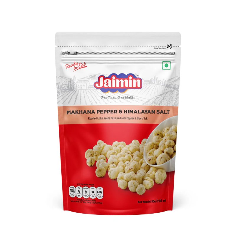 Jaimin Makhana Pepper & Himalayan Salt 80gm
