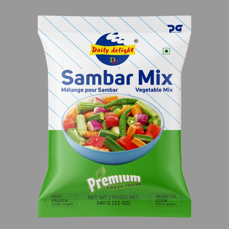 Daily Delight Frozen Sambar Mix Vegetables 400gm
