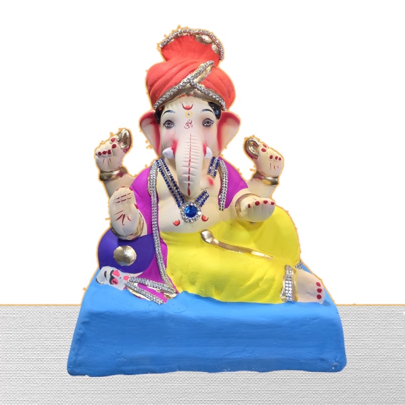 Eco friendly Ganesh idol - 10 inch (shadu soil) #2002