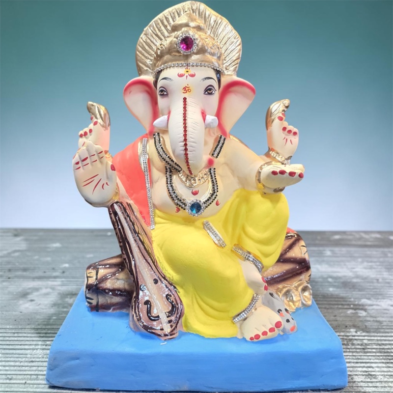 Ganesha Eco friendly Ganesh idol - 13 inch (shadu soil) #1002