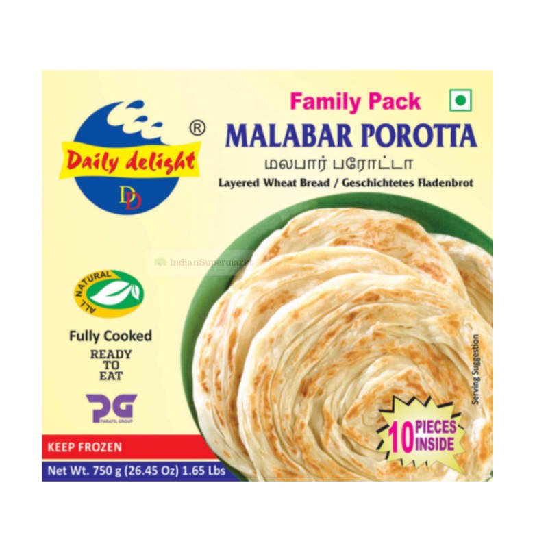 Daily Delight Frozen Malabar Parotta Family Pack -750gm
