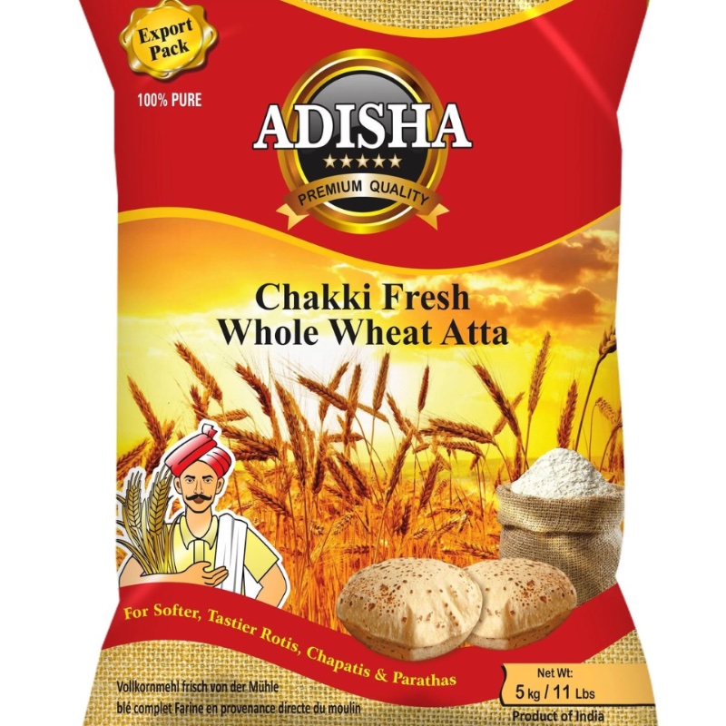ADISHA LOKWAN CHAKKI FRESH FLOUR 5 KG