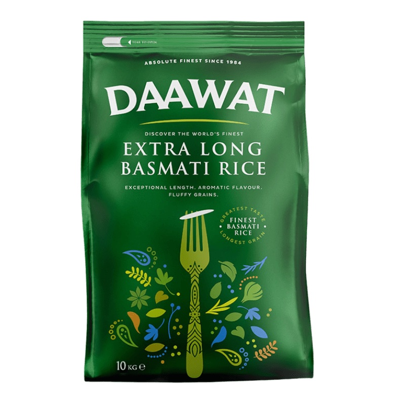 Daawat Rice Extra Long Basmati Green Pack 10kg