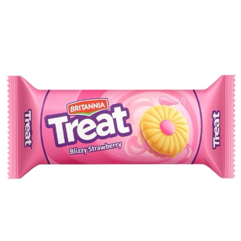 Britania biscuits treat strawberry cream