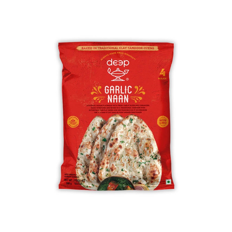DEEP FRZ GARLIC NAAN VEGAN 340g