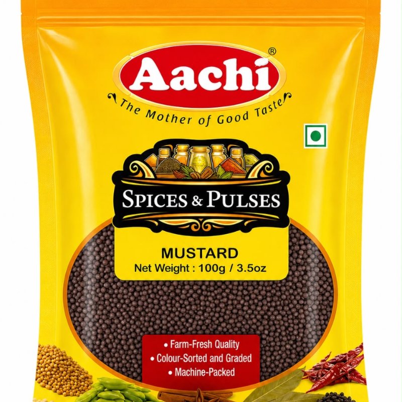 AACHI BLACK MUSTARD SEEDS 100G