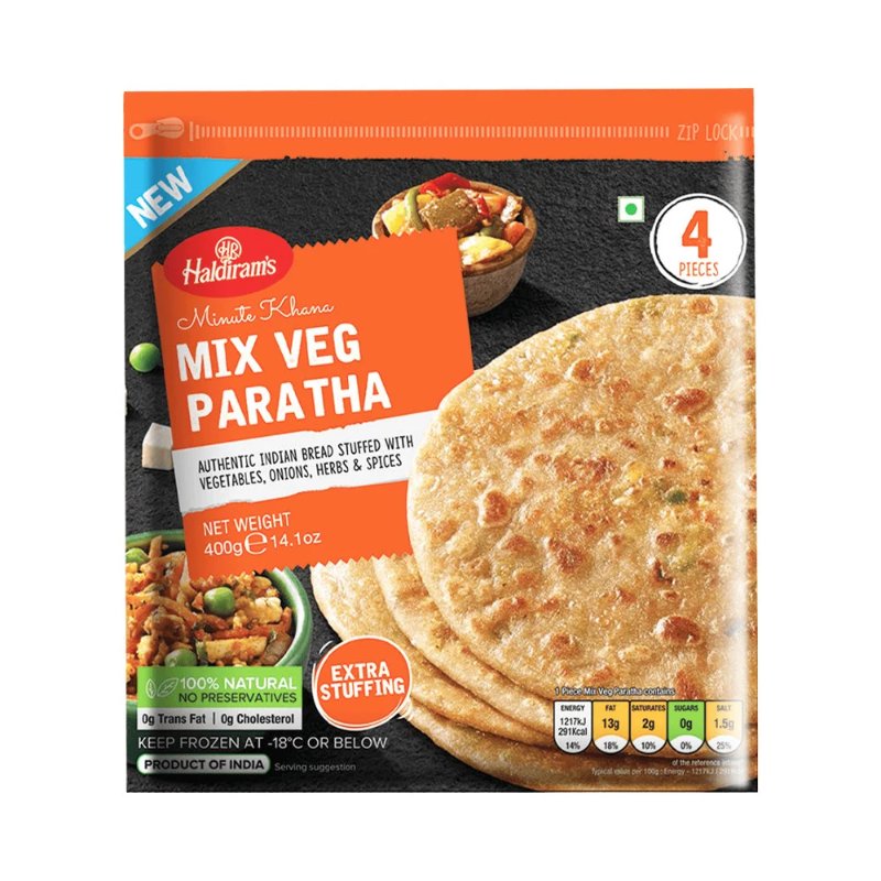 Haldiram's Haldiram Frozen Mix Veg. Paratha 4