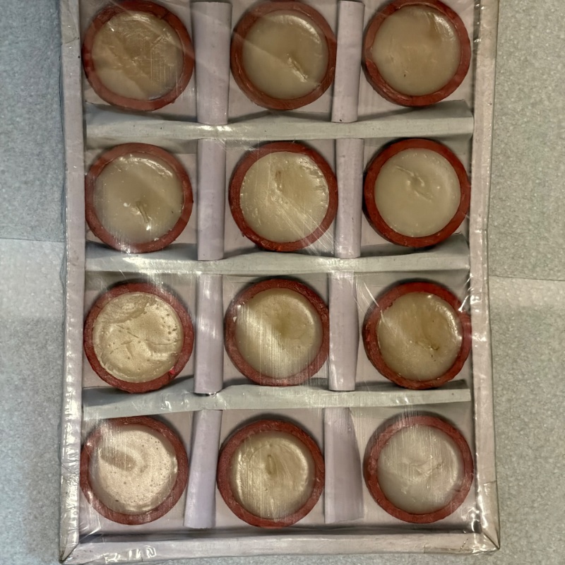 Diya set of 12 (with wax)
