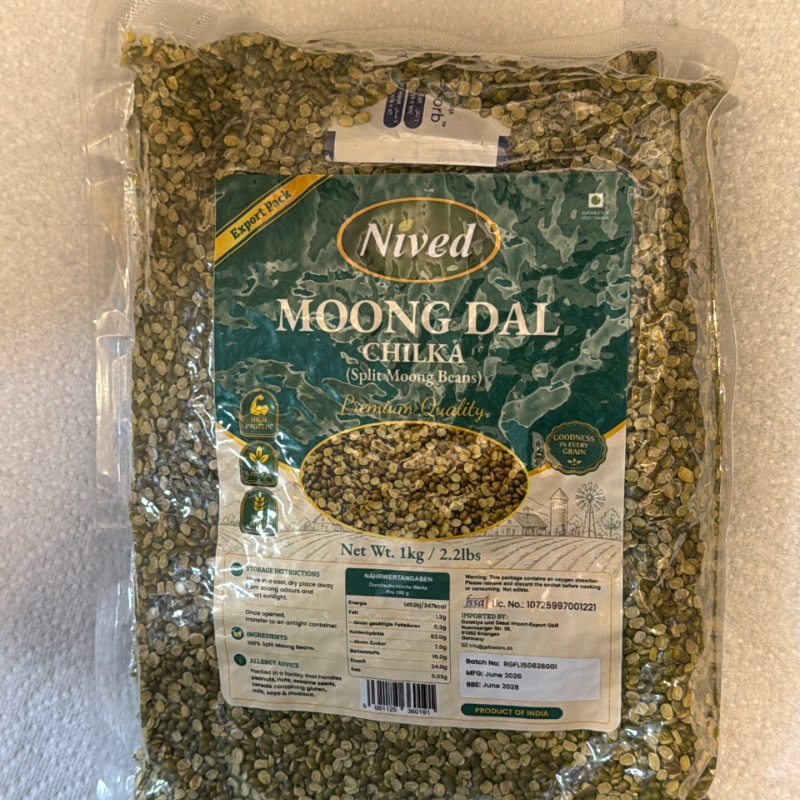 Nived Moong Chilka (split moong bean) 1kg