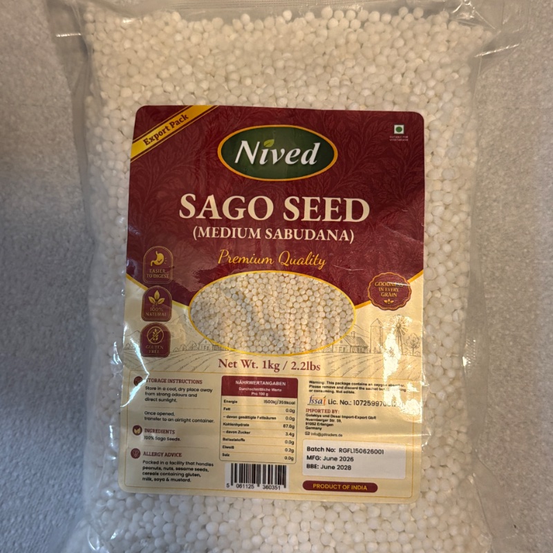 Nived sago seeds (medium sabudana) 1kg