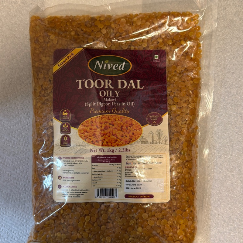 Nived Toor Dal (Oily) 1kg