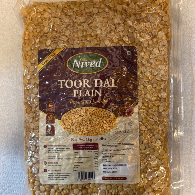 Nived Toor dal plain - 1kg