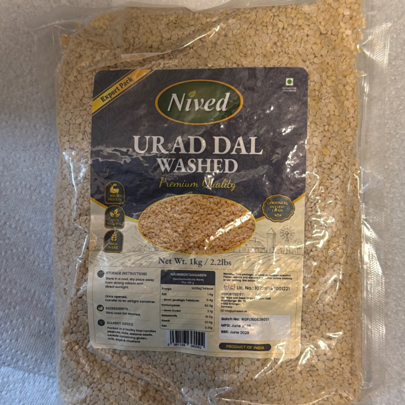 Nived Urid dal washed - 1kg